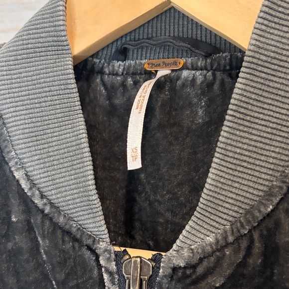 Free People velour bomber jacket - Picture 3 of 9